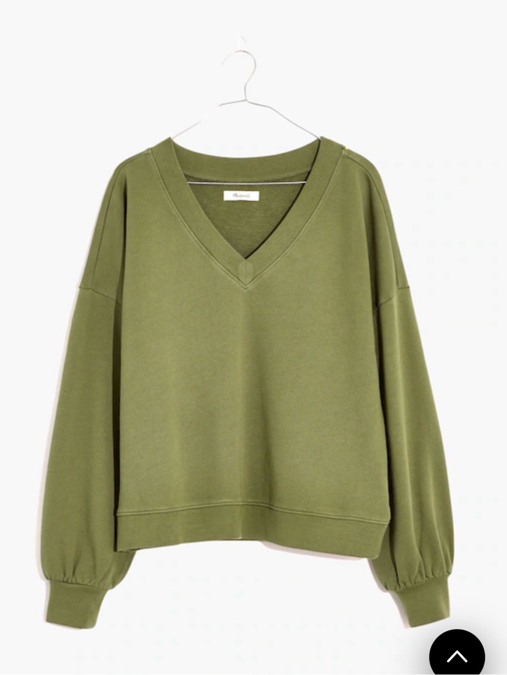 Madewell (Re)Sourced Cotton V Neck Sweatshirt , Medium